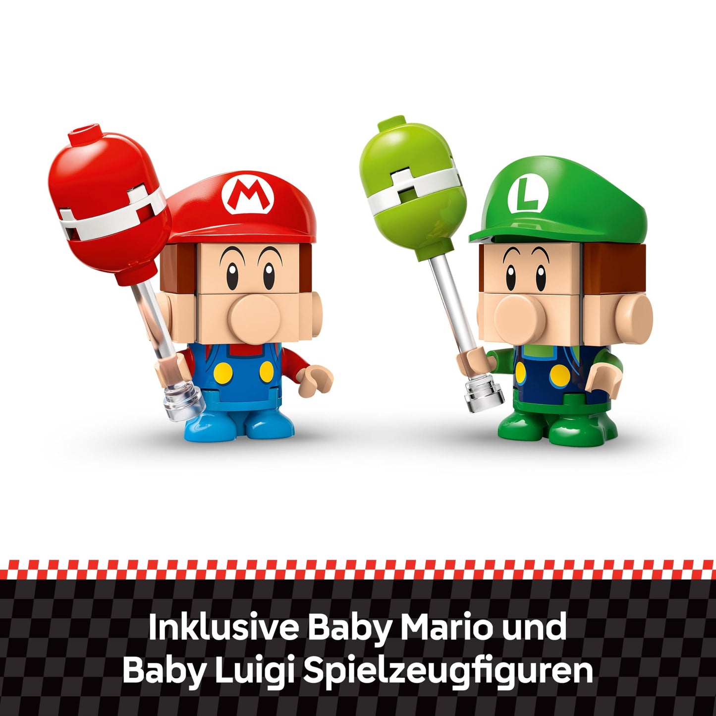 LEGO Mario Kart - Baby Mario vs. Baby Luigi, Nintendo figures to collect, 2 buildable toy cars, gift for boys, girls and gamers aged 8 and up, adventure toy 72034