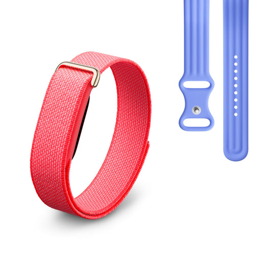 Google Fitbit Air - activity tracker without display with fitness tracking, heart rate measurement - compatible with iOS and Android - Berry + sports armband for the Fitbit Air - Lavender, L