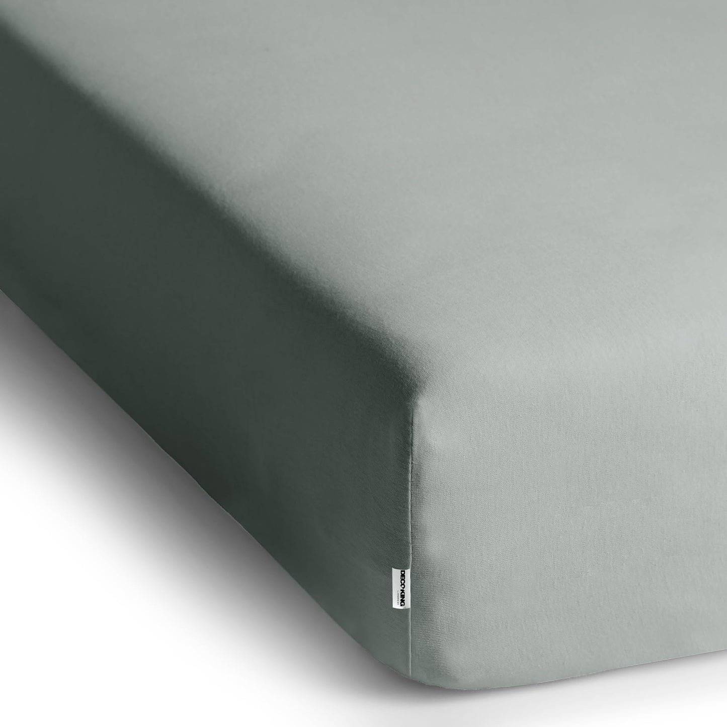 DecoKing fitted sheet 200x220 220x240 cm 100% combed cotton gray steel fitted sheets jersey box spring bed Amber 200 x 220 220 x 240