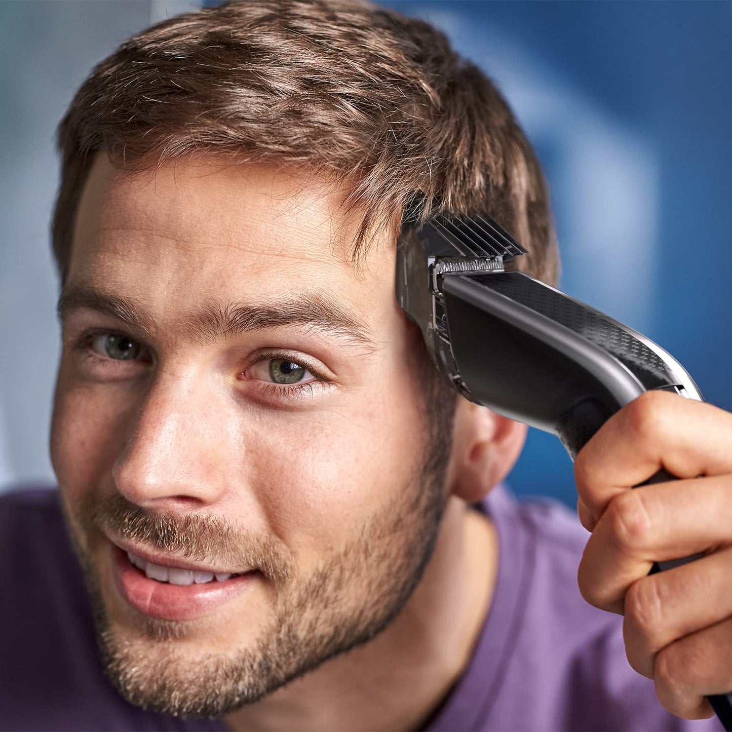 Philips Hair Clipper Series 5000, hair trimmer with Trim-n-Flow Pro technology, 28 length settings, 90 min battery operation with 1 hour charging time, fast, even haircut (model HC5650/15)