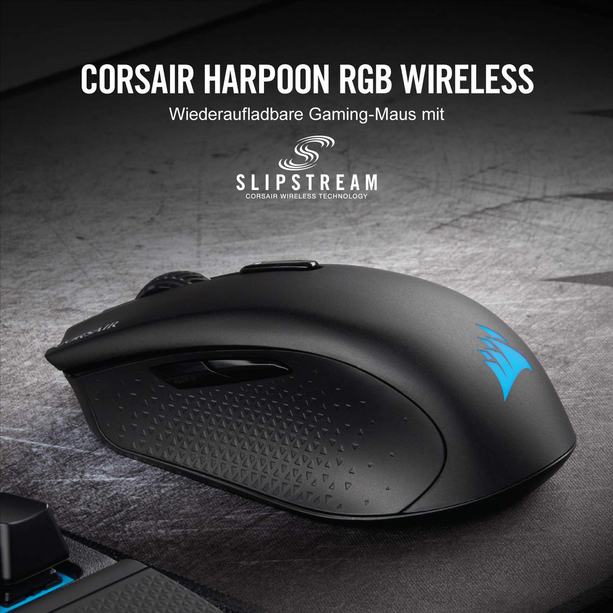 Corsair Harpoon Wireless RGB Lightweight FPS/MOBA Gaming Mouse - 10,000 DPI - 6 Programmable Buttons - Low-Latency Bluetooth - iCUE Compatible - PC, Mac, PS5, PS4, Xbox - Black - CH-9311011-EU