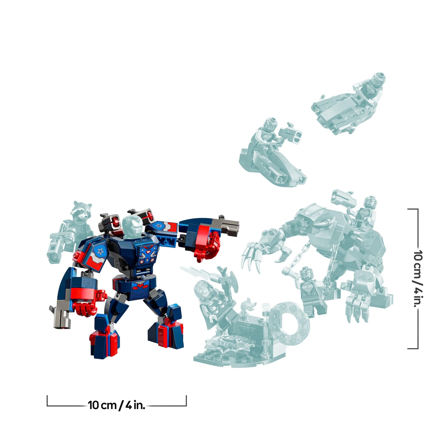 LEGO ǀ Marvel Avengers: Endgame Thor vs. Chitauri building set - superhero action with the Iron Patriot mech and 7 minifigures - gift for boys and girls aged 8 and up - 76322