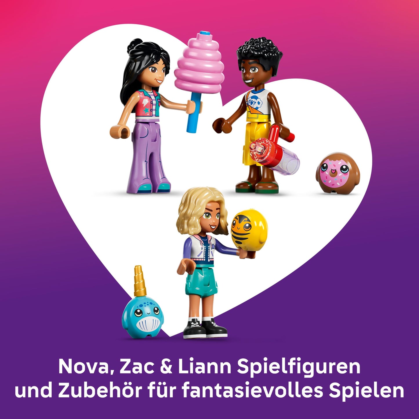 LEGO Friends Cupcake Ferris Wheel - Interactive playset with fairground games, 3 minifigures & accessories - Children's room decoration - Gift idea for girls aged 7 and up - 42700
