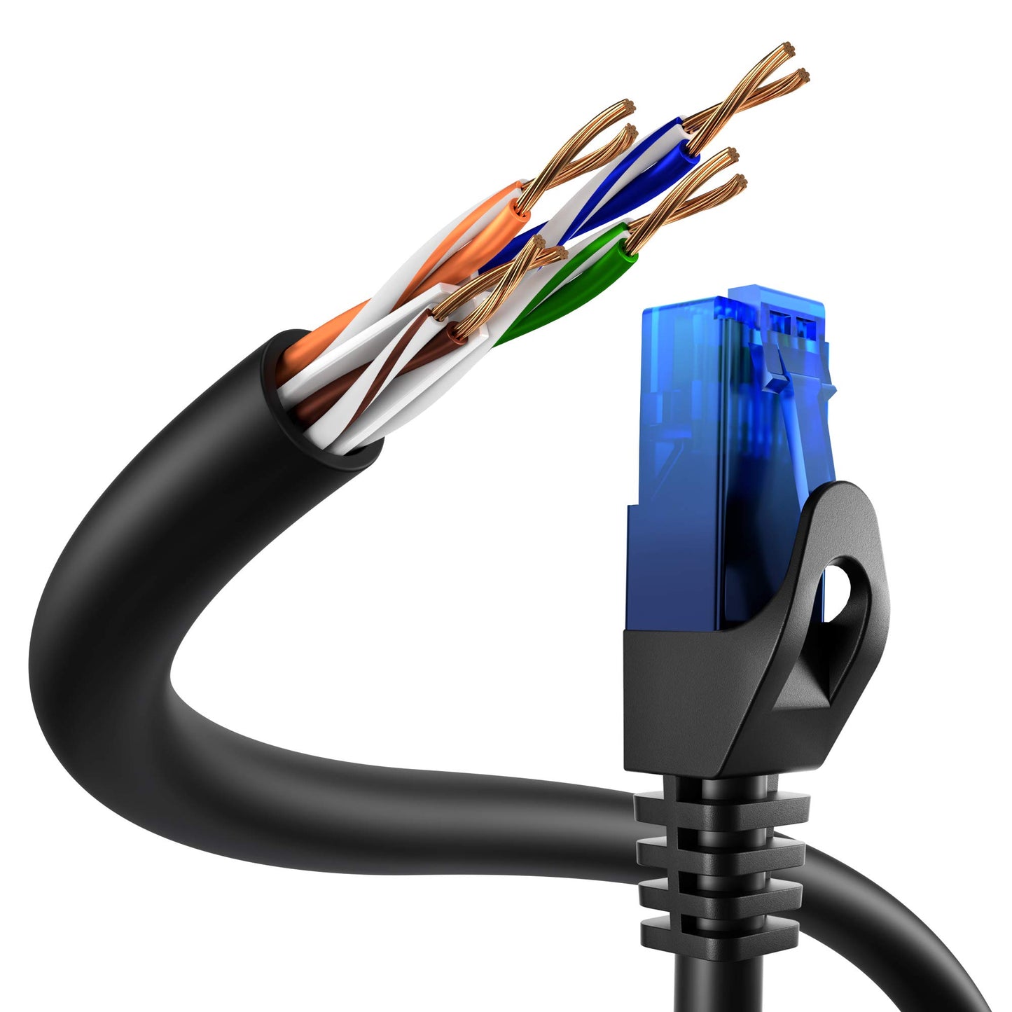 KabelDirekt – LAN/network cable – 5x10m – Gigabit, RJ45, black - 2437