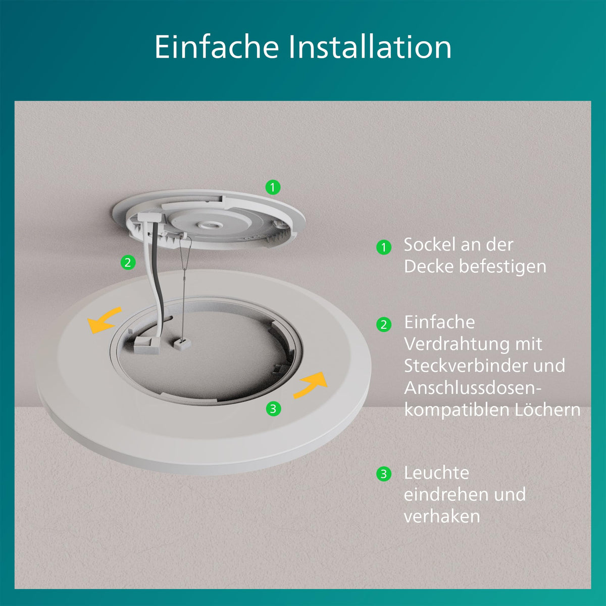 Philips Super Slim LED Ceiling Light, Round, 30 cm, White - 915005776701