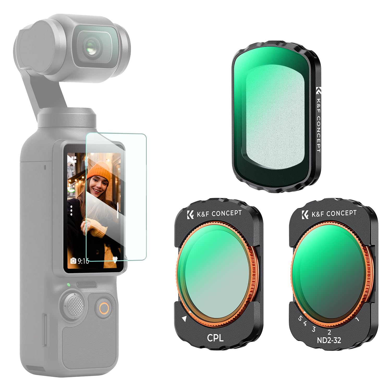 K&F CONCEPT FSD05 filter set compatible with DJI OSMO Pocket 4/3 - SKU.2148