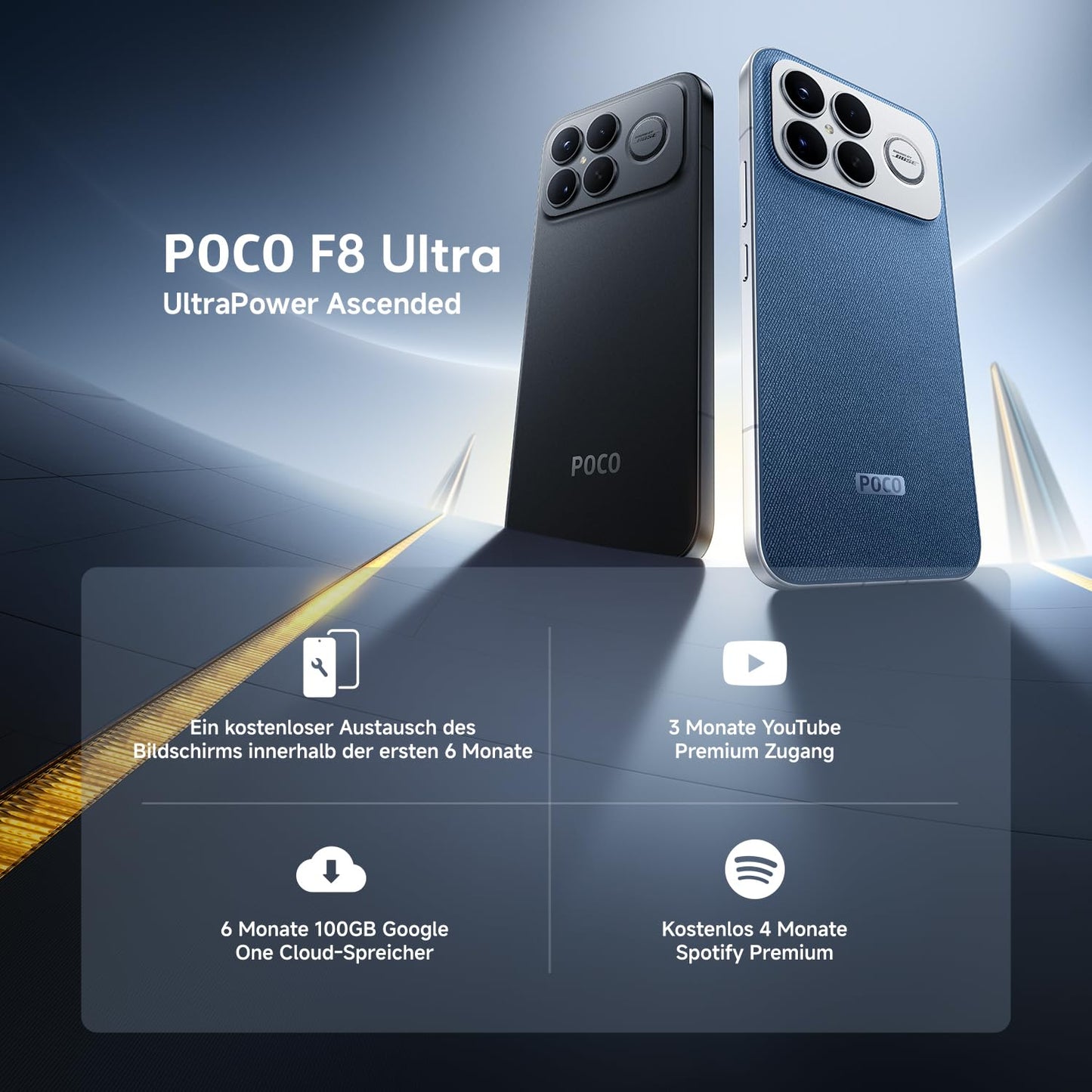 XIAOMI Poco F8 Ultra Mobile Phone, 12+256GB, 6500mAh, 50MP, Blue
