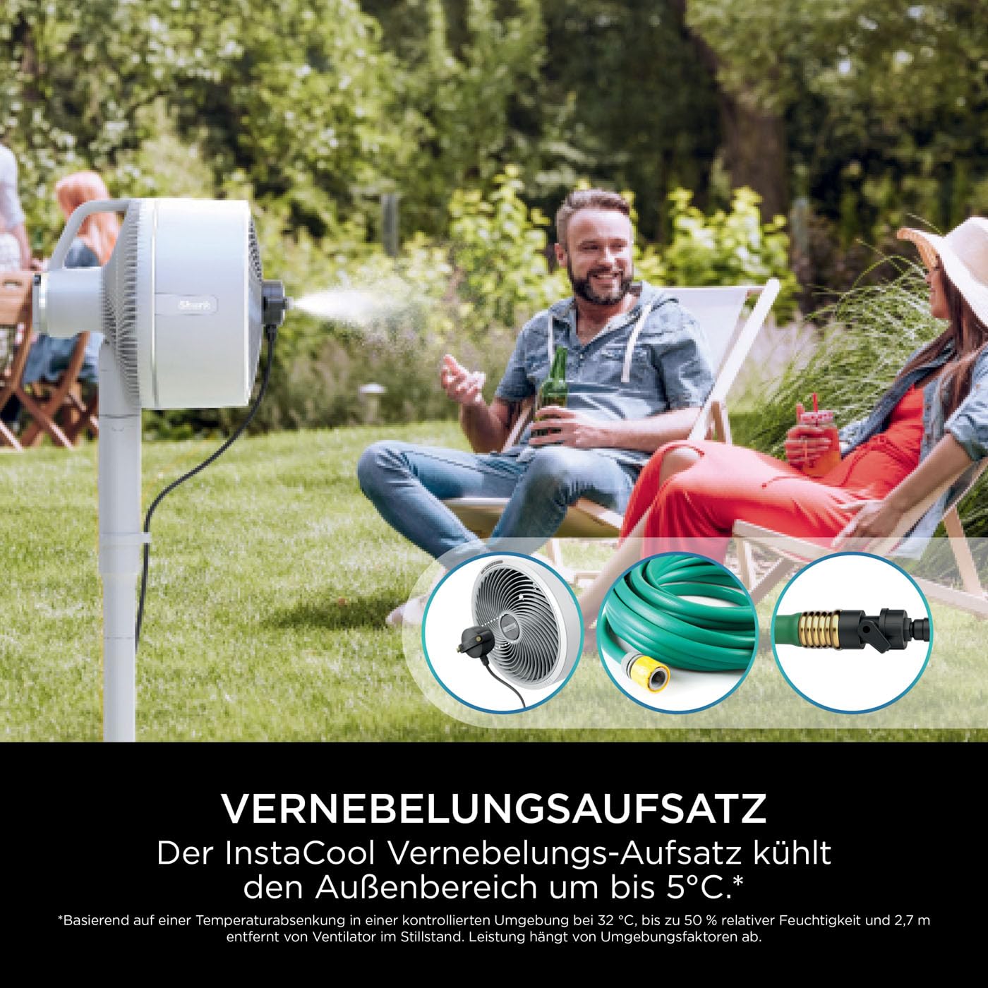 Shark FlexBreeze Fan Quiet, Hybrid Fan Wired & Wireless, Portable, for Indoor and Outdoor Use, UV & Water Resistant, Ultra Powerful, Ultra Quiet, White FA220EU - 0622356288651