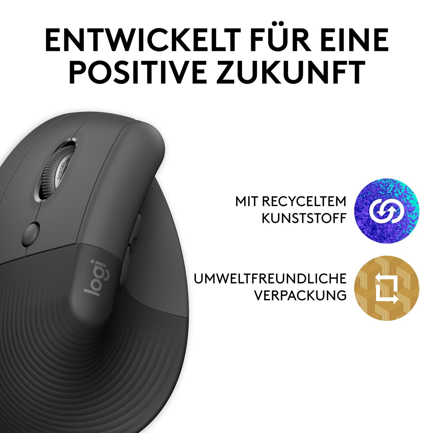Logitech Wireless Ergonomical Mouse - Left Handed, Bluetooth, Gray, Left-handed - 910-006474