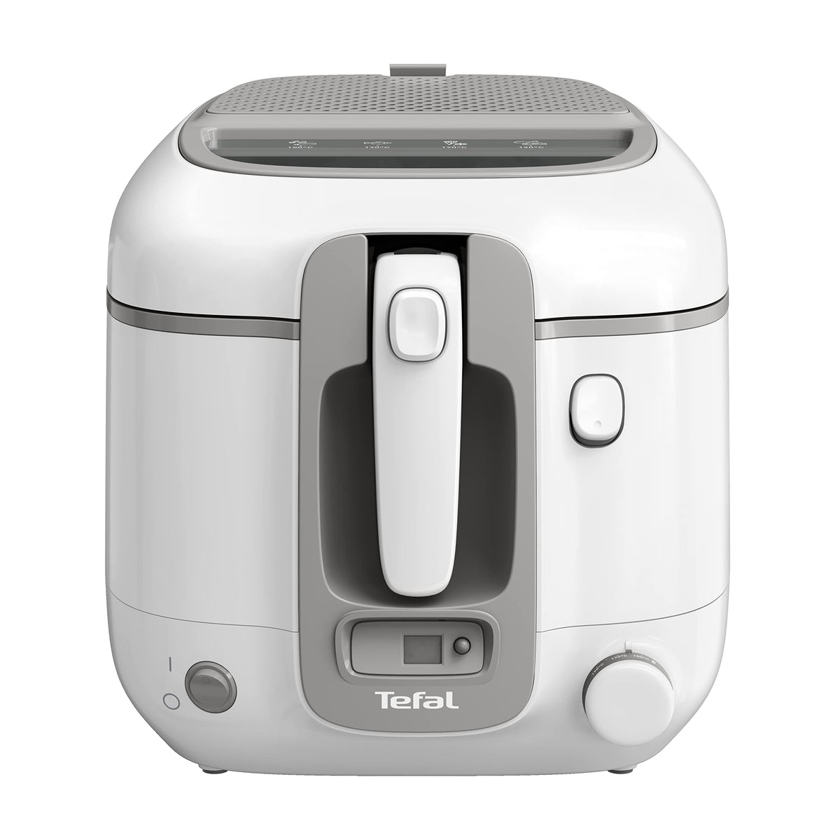 Tefal FR3141 Super Uno Friteuză | Carcasă termică | capacitate de până la 1,2 kg | cronometru digital | cartuș filtrant anti-odori | recipient interior detașabil, cu strat antiaderent | Alb/Gri