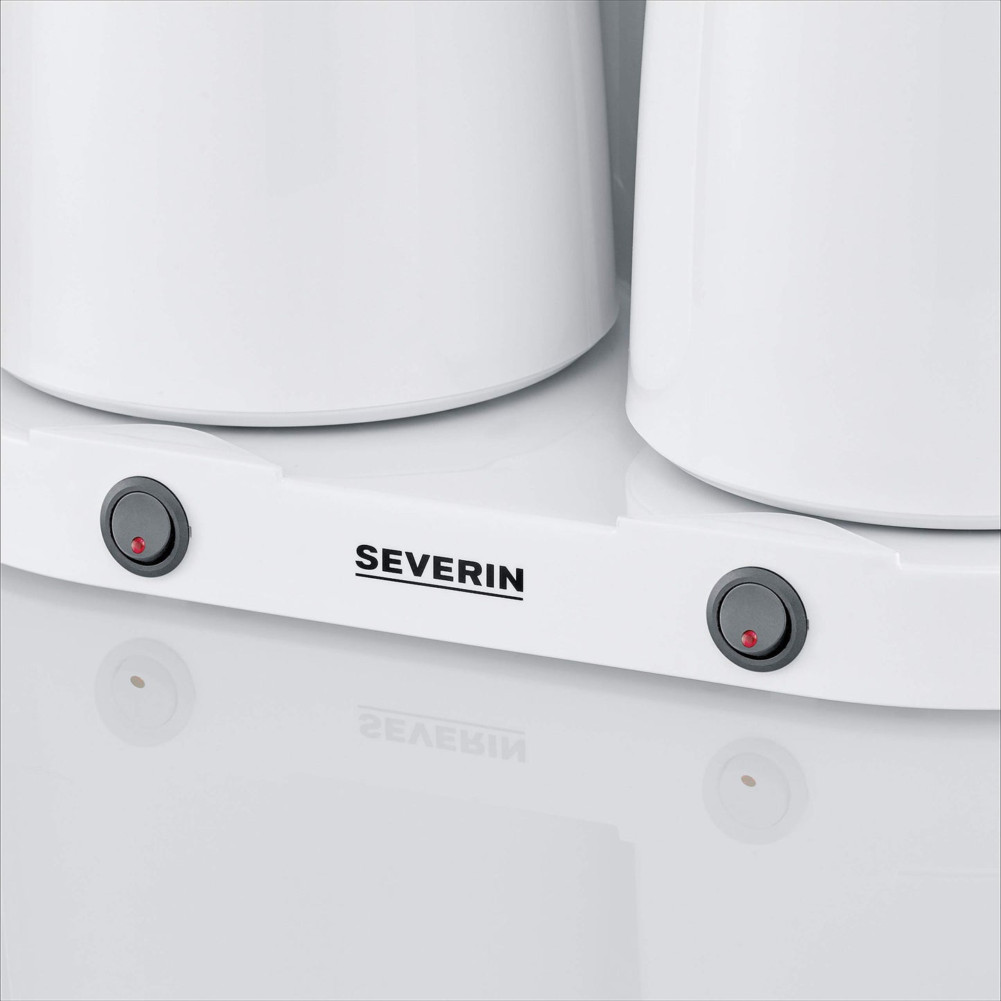 Severin Duo filter coffee machine with thermal jug, coffee machine for up to 16 cups, attractive filter machine with 2 vacuum jugs, white, 2 liters, 2,000 W, KA 9314