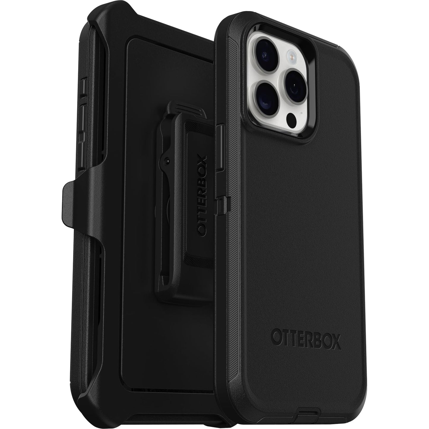 OtterBox Defender Case for iPhone 15 Pro Max, Shockproof Drop Proof Ultra Heavy Duty Protective Case 5X Military Grade Tested Black - 77-92549