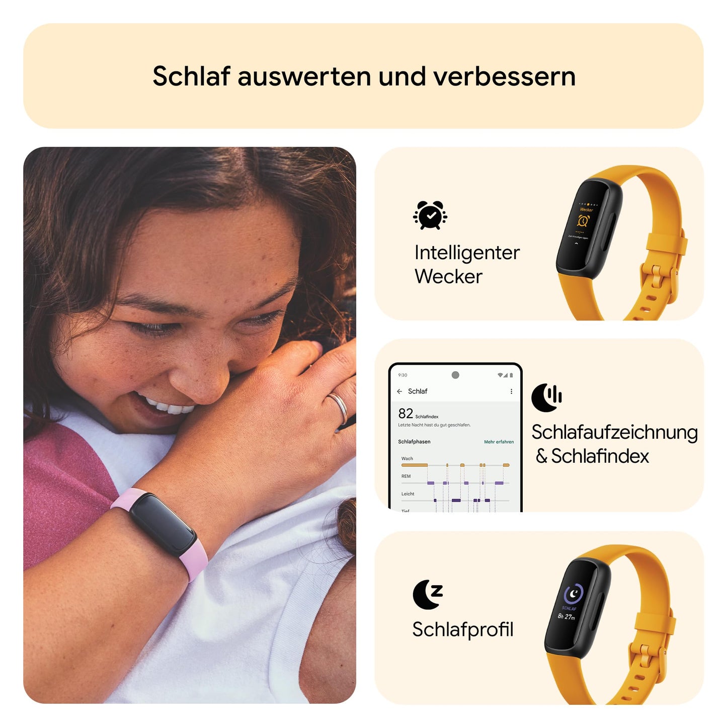 Google Fitbit Inspire 3 - health & fitness tracker for women / men - heart rate measurement, stress management, sleep analysis & up to 10 days battery life - fitness watch compatible with Android/iOS - FB424BKYW