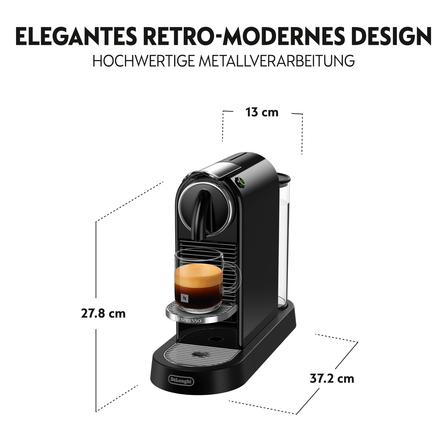 De Longhi Nespresso CitiZ EN 167.B coffee machine 19 bar Black - 132191173