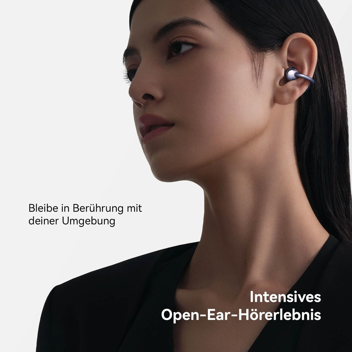 HUAWEI FreeClip Wireless Headphones, Black - 55037247