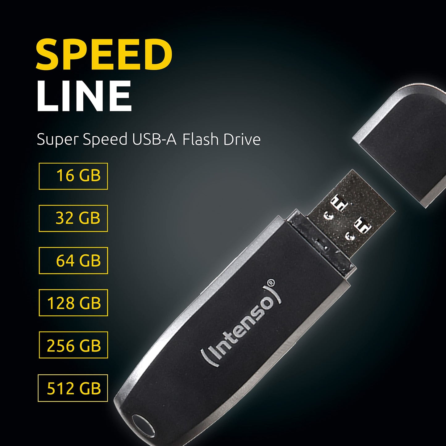 Intenso 2X 128GB Speed Line USB stick 3.2 Gen 1x1, black - memory stick - 3533495