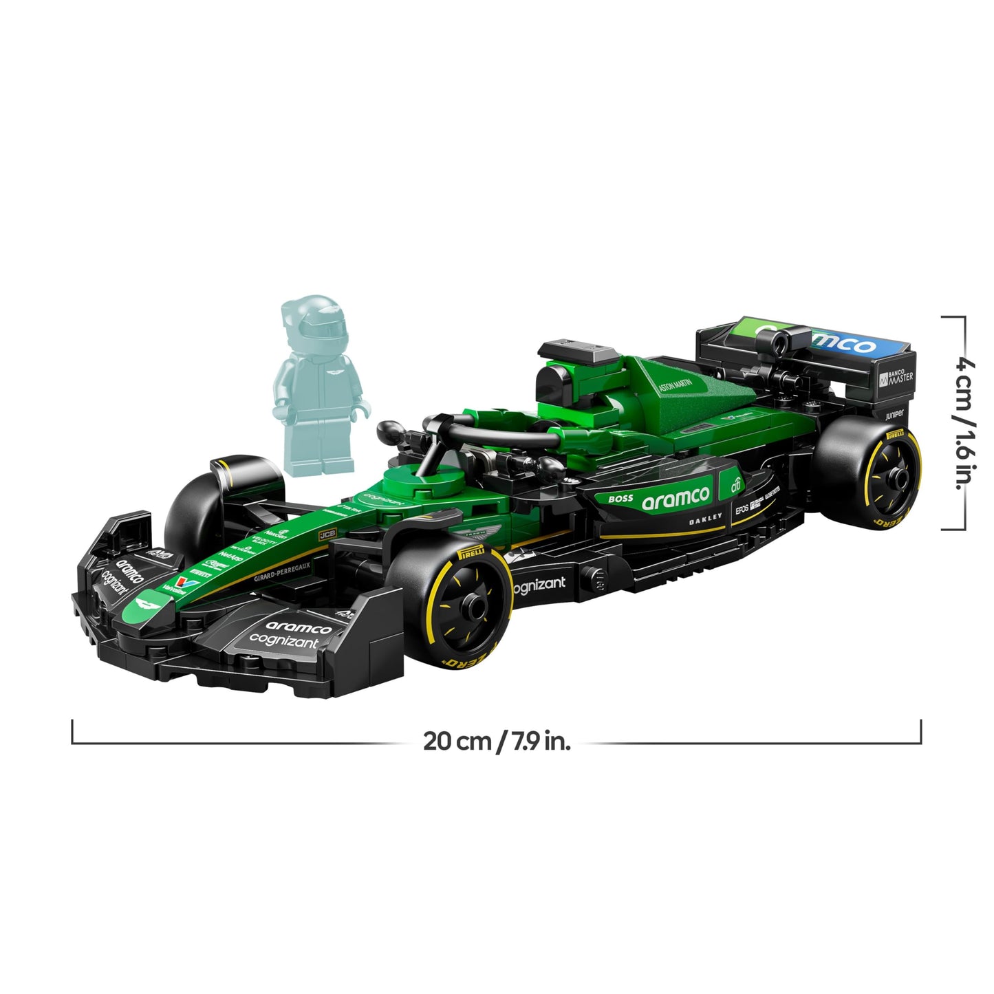 LEGO Speed Champions Aston Martin Aramco F1 AMR24 racing car - toy with Formula 1 minifigure to collect - buildable model car for boys and girls aged 10 and over and adult motorsport fans 77245