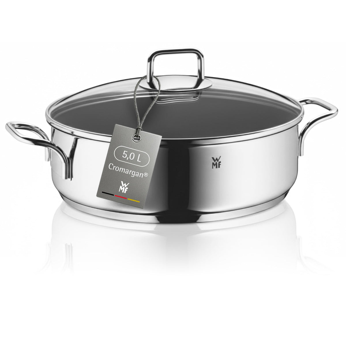 WMF Sauté Pan 28 cm with High Edge and Lid – Induction Roaster 5.0l - 0761306991