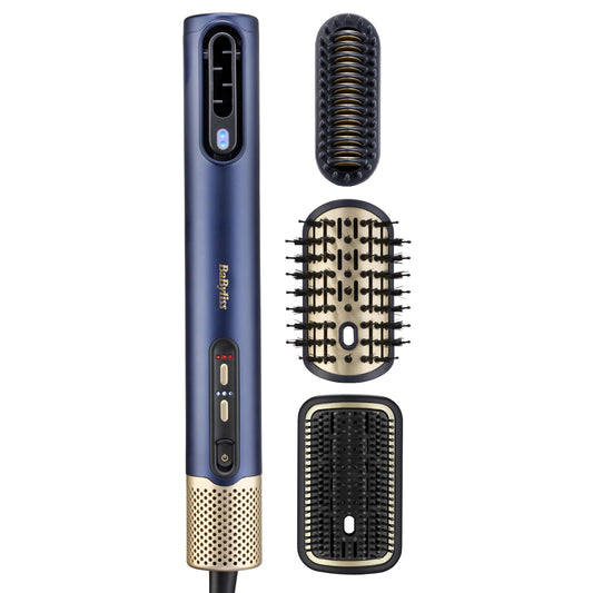 BaByliss Air Wand - Hair Dryer, Straightener and Styler in One, Blue - AS6553E