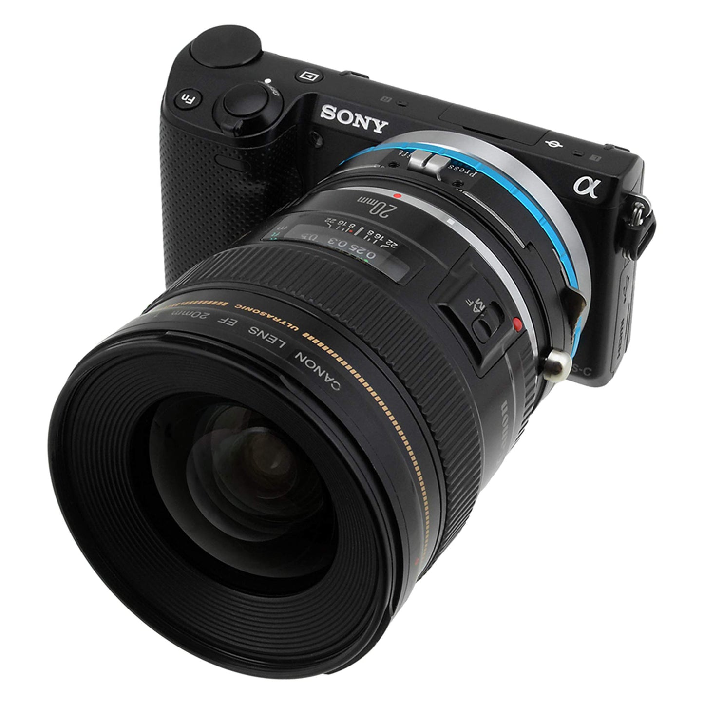 Fotodiox Pro Shift Lens Mount Adapter Compatible with Canon EOS EF and EF-S Lenses on Sony E-Mount Cameras - EOS-SnyE-Pro-Shift