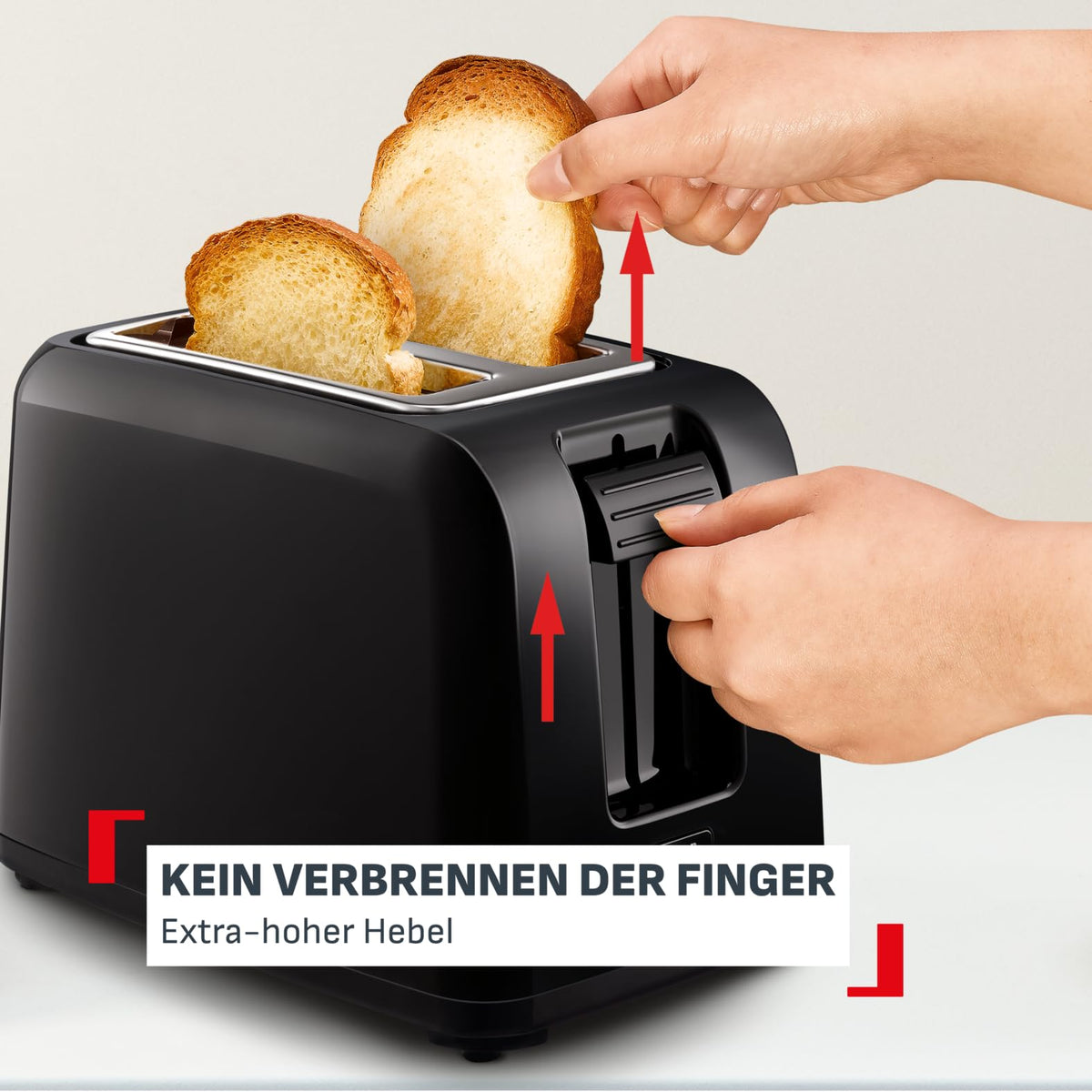 Tefal Vita toaster cu două fante, 7 niveluri de rumenire, buton de oprire - TT1A2810