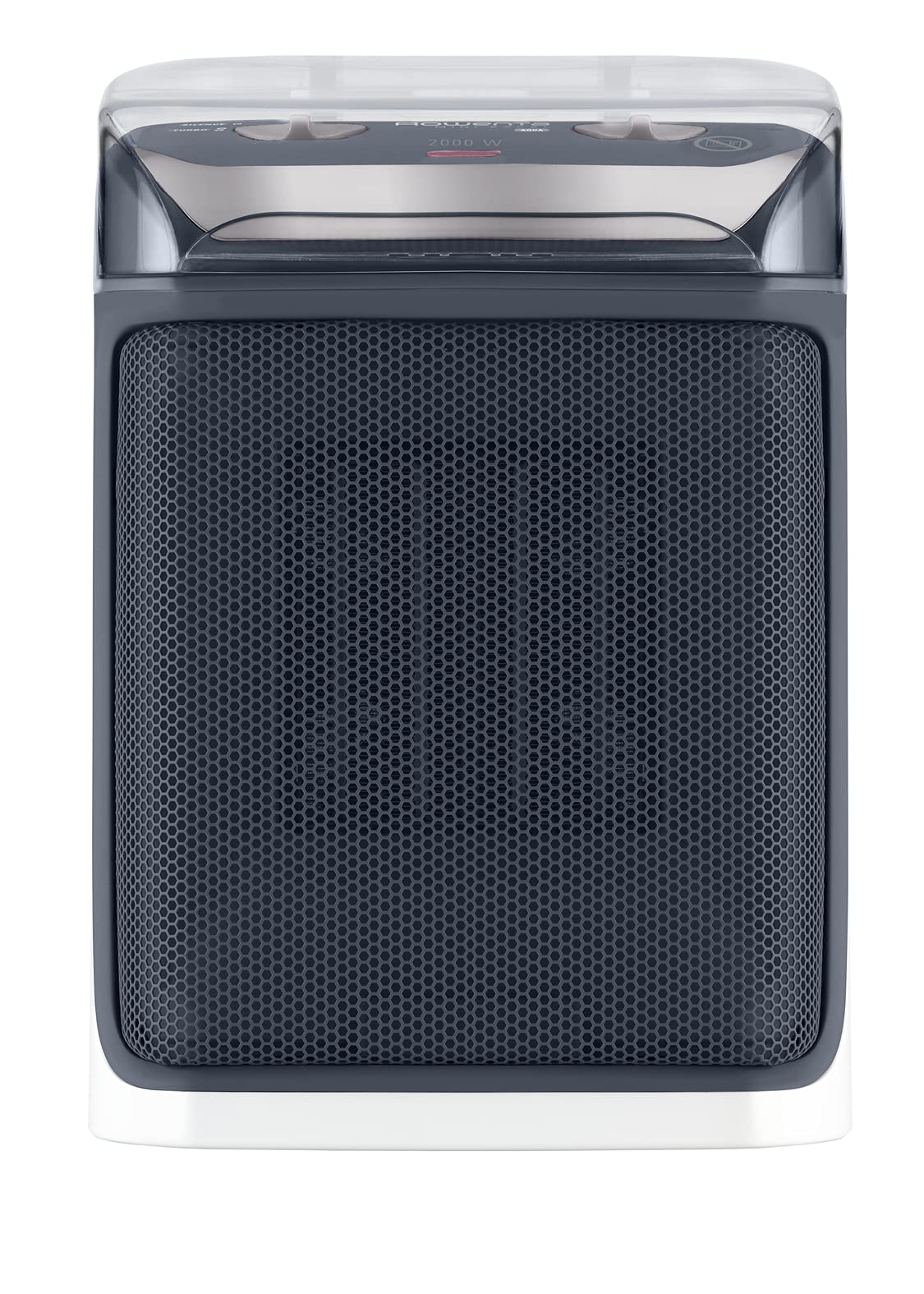 Rowenta SO9281 Mini Excel Aqua Ceramic Heater | Splash-proof | Powerful | Compact | Quiet with only 50dB(A) | Carry handle | 2000W | 20.6 x 14.6 x 30.8cm | Gray/White - SO9281F0