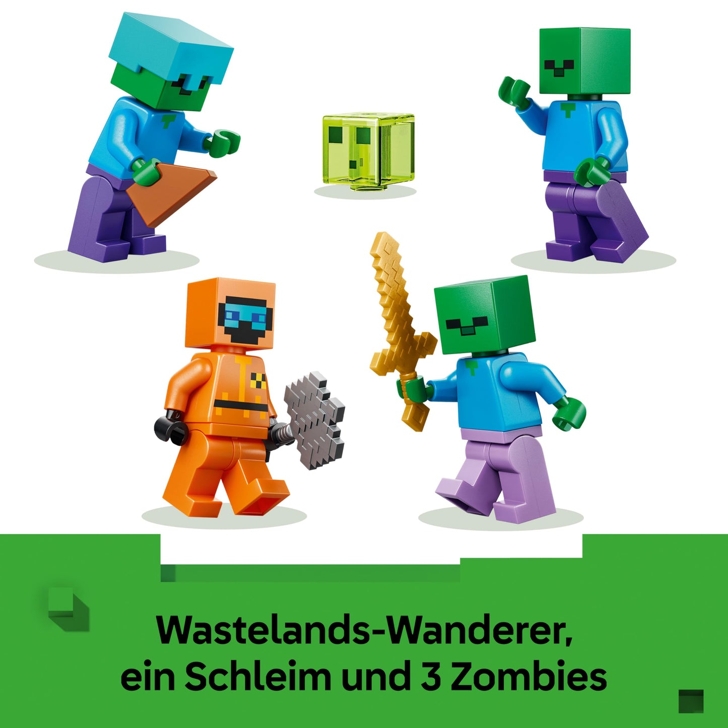 LEGO Minecraft Zombie Dungeon - building toy for role-playing games - Minecraft playset for boys and girls aged 8 and up with 3 zombies, a warrior and video game accessories - 21587