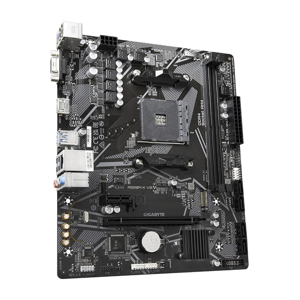 GIGABYTE A520M K V2 Placă de bază MicroATX [cu chipset AMD A520] MB6136