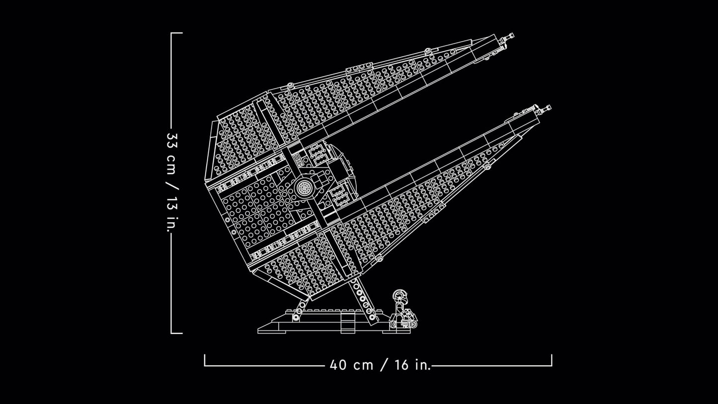 LEGO Star Wars TIE Interceptor Creative Ultimate Collector Series Building Set for Adults Starfighter Bricks Gift for Fans Collectible UCS Set 75382