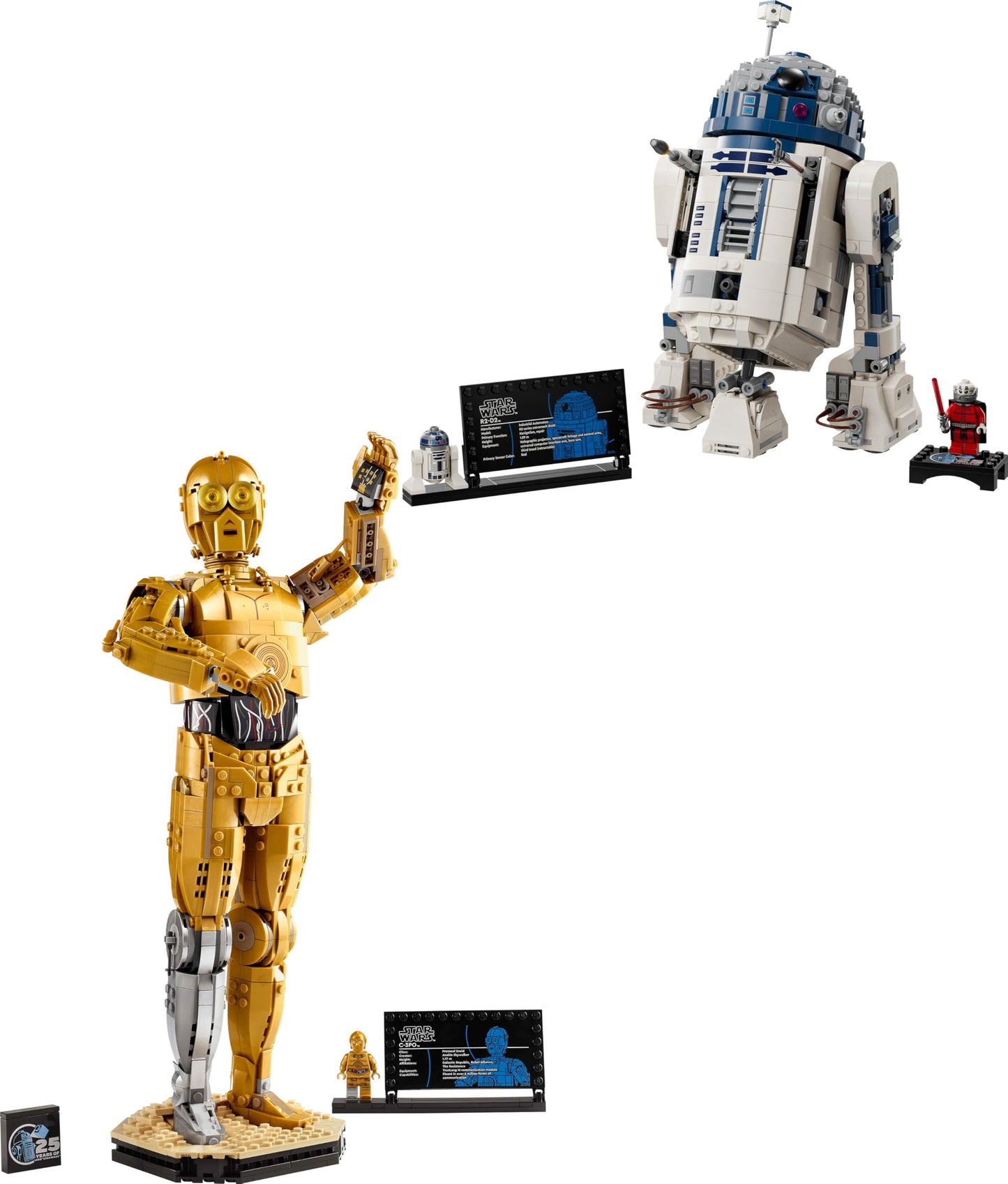 LEGO Star Wars Droid Bundle - Includes C-3PO (75398) and R2-D2 (75379) sets of figures - Building sets for display - Birthday gift for fans