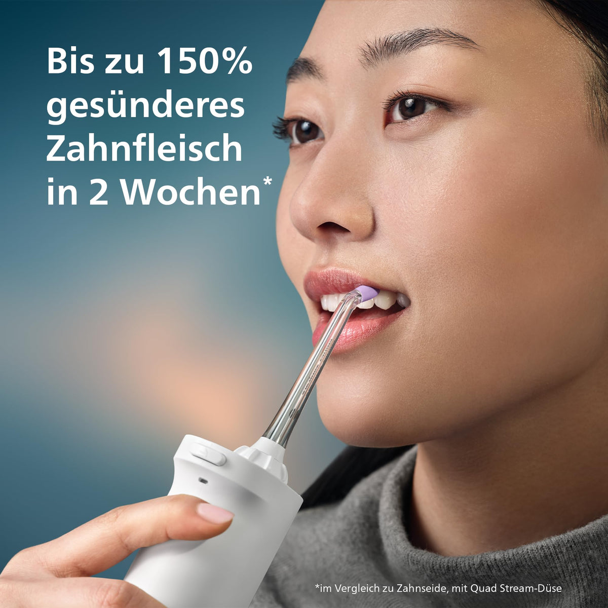 Philips Sonicare Cordless Power Flosser 3000 Oral Irrigator; Water Flosser for Teeth, Gums, and Oral Care, white (Model HX3826/31)