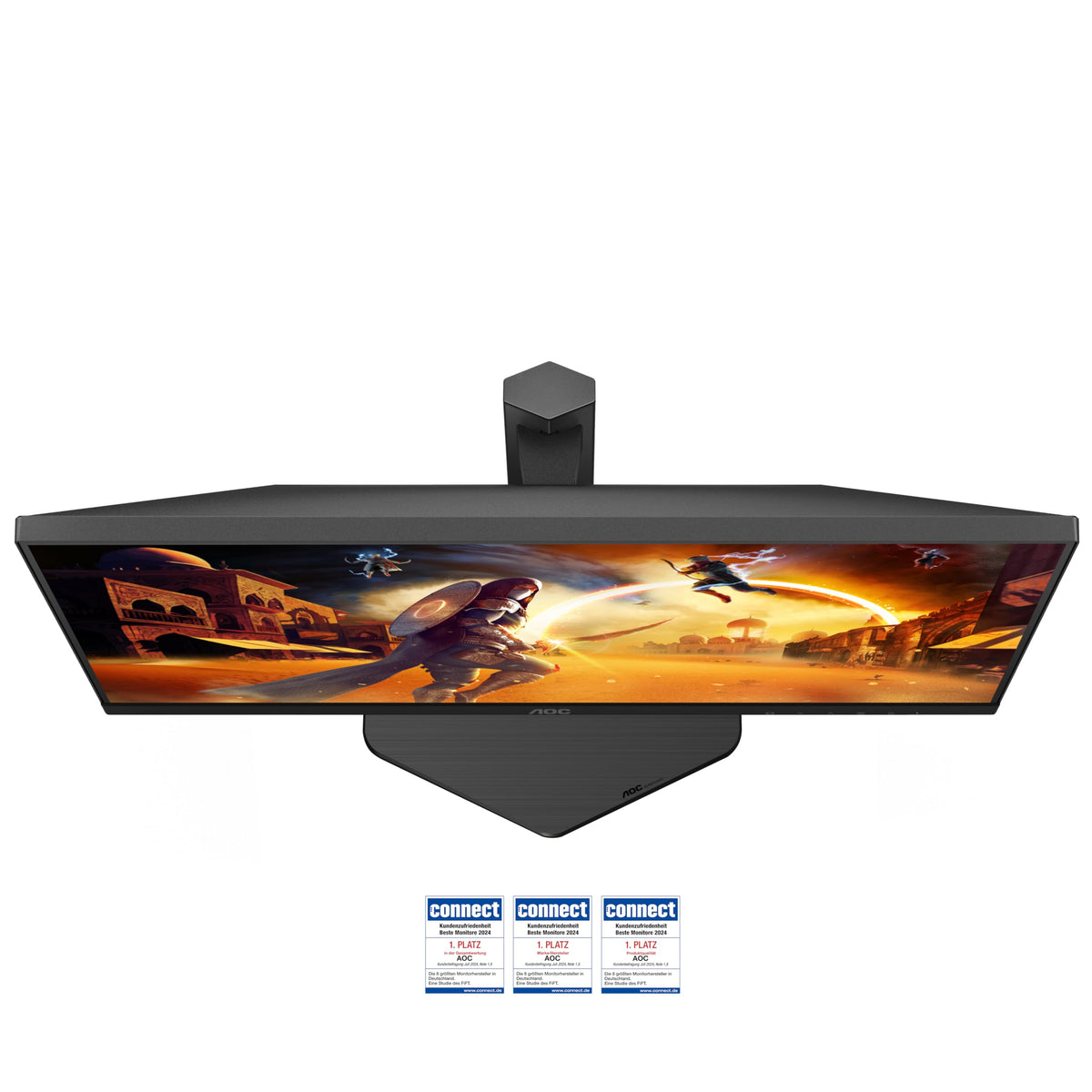 AOC Q27G4SRU Monitor de gaming de 27 inch WQHD cu hub USB, 320Hz, panou Fast IPS, 1ms GtG, HDR400, compatibil G-Sync, ajustare pe înălțime, difuzoare, (2560x1440 HDMI 2X 2.1 DP 1x 1.4) negru