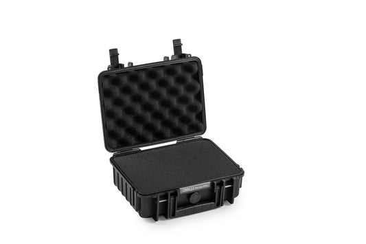 B&W International transport case Outdoor 1000 (PP.41) black - with cube foam - waterproof (IP67), dustproof, impact-resistant & extremely robust - 1000/B/SI