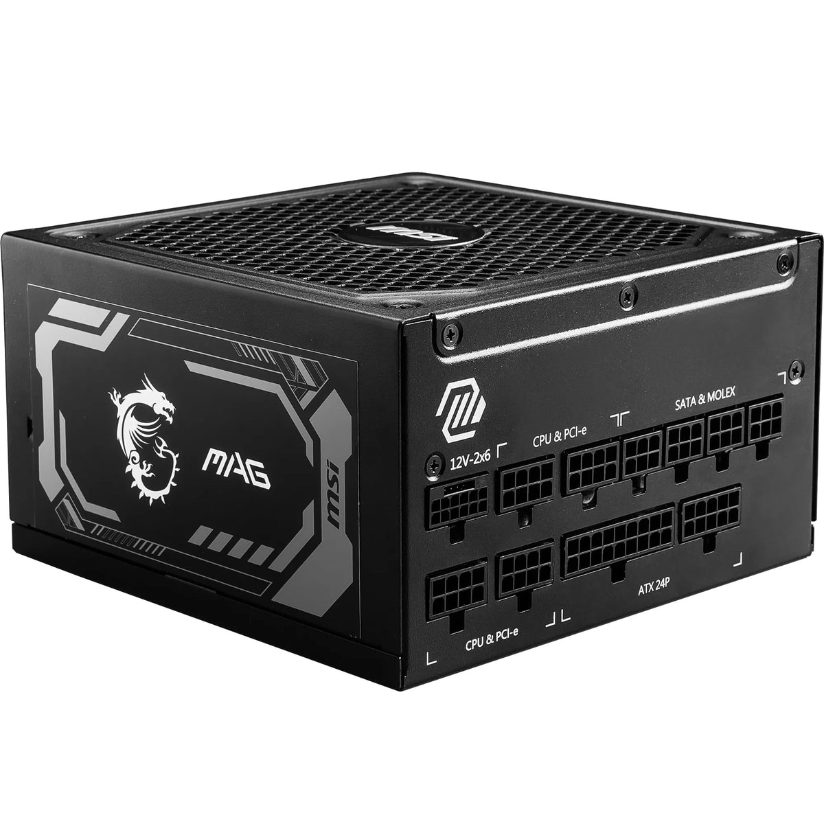 MSI MAG A1000GL PCIE5 sursă de alimentare, 1000W, 80 Plus Gold, ATX 3.1, suport GPU PCIe 5.1, sursă ATX, cablu plat negru - 306-7ZP9B11-CE0
