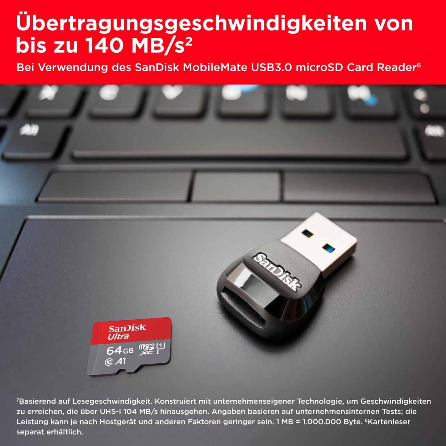 SanDisk Ultra Android microSDXC UHS-I memory card 64 GB + - SDSQUAB-064G-GN6MA