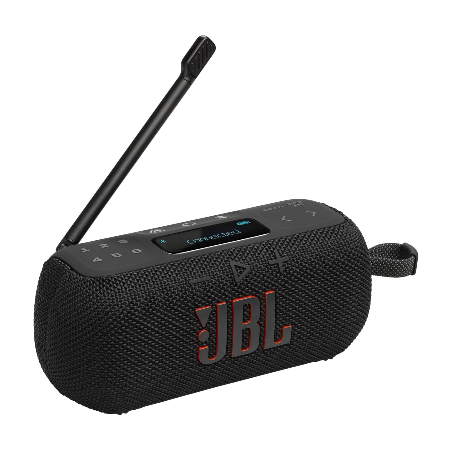 JBL Tuner 3 Portable DAB/DAB+/FM Bluetooth radio with 6 stations, up to 15 hours playback, IP68 waterproof and dustproof, Auracast multi-cast connection, compatible with JBL Portable App, black - JBLTUNER3BLK