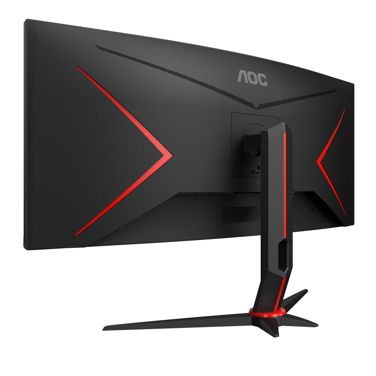 AOC Gaming CU34G2X - Monitor curbat WQHD de 34 inch, 144 Hz, 1ms, FreeSync Premium (3440x1440, HDMI, DisplayPort, USB Hub) negru/roșu - CU34G2X/BK