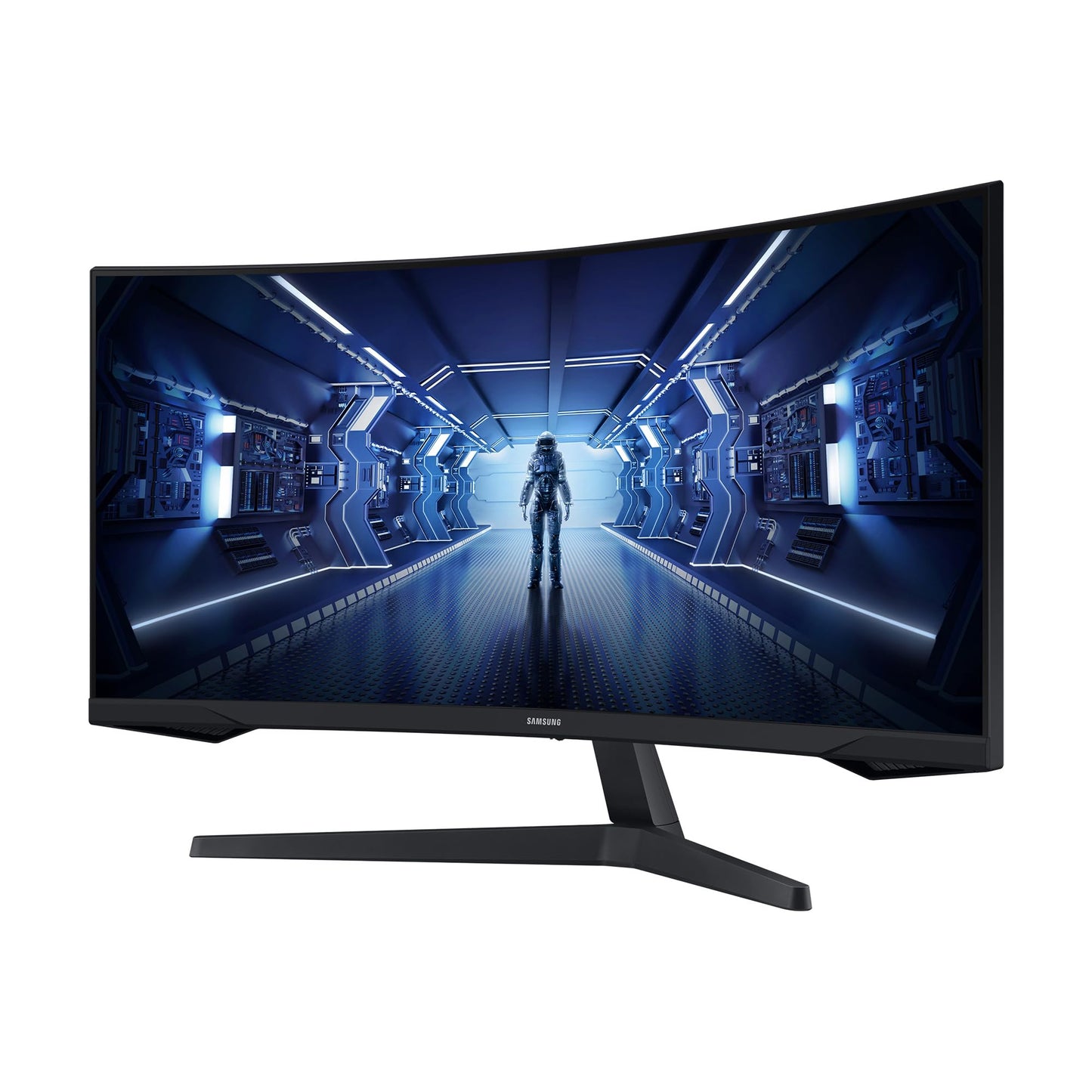 Samsung Gaming Monitor G5 C34G55TWWP, 34 inch, VA panel, UWQHD resolution, AMD FreeSync Premium, curvature 1000R, refresh rate 165 Hz, response time 1 ms (MPRT), black - LC34G55TWWPXEN