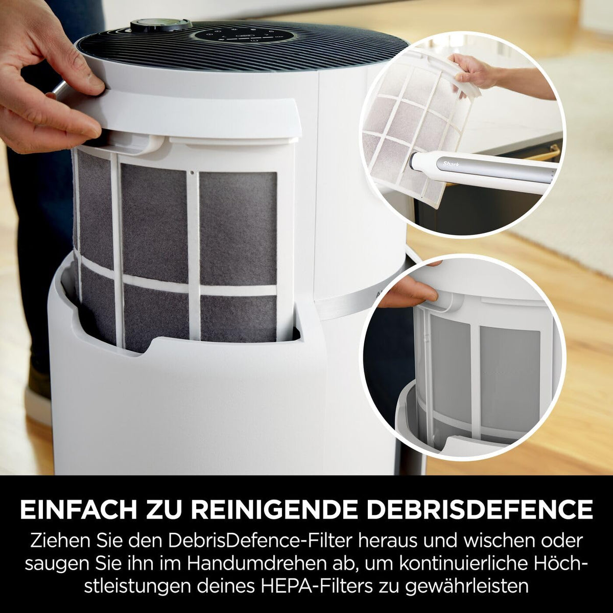 Shark NeverChange purificator de aer MAX pentru alergici, alb HP300EU