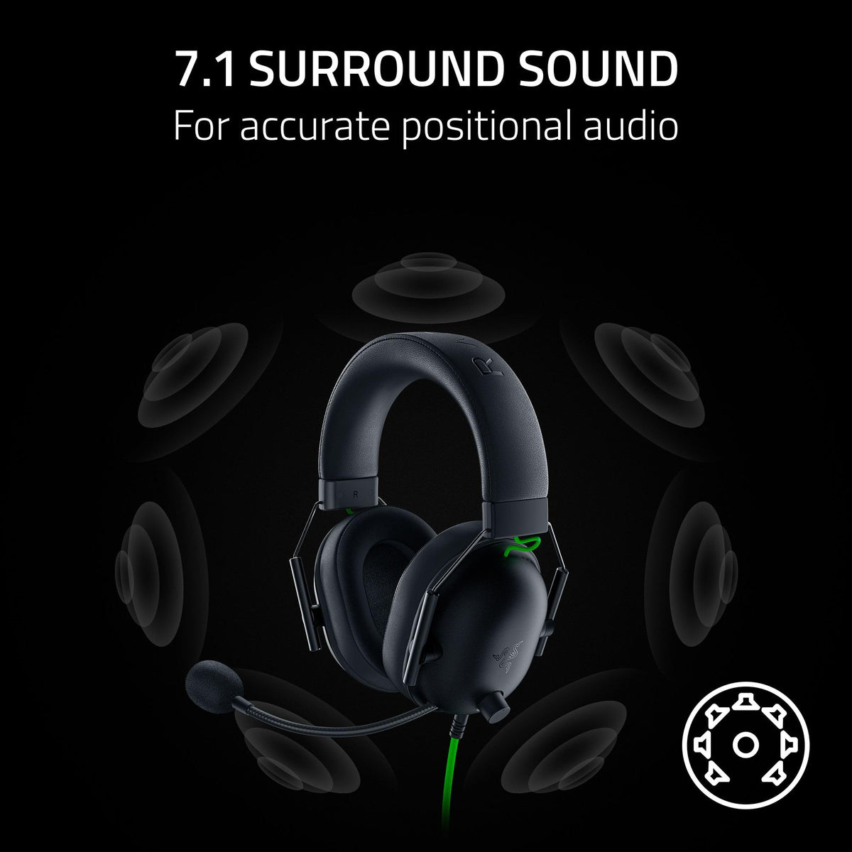 Razer BlackShark V2 X - Căști de gaming premium pentru esports (Căști cu fir cu driver de 50mm, reducere a zgomotului pentru PC, Mac, PS4, Xbox One și Switch) Negru - RZ04-03240100-R3M1