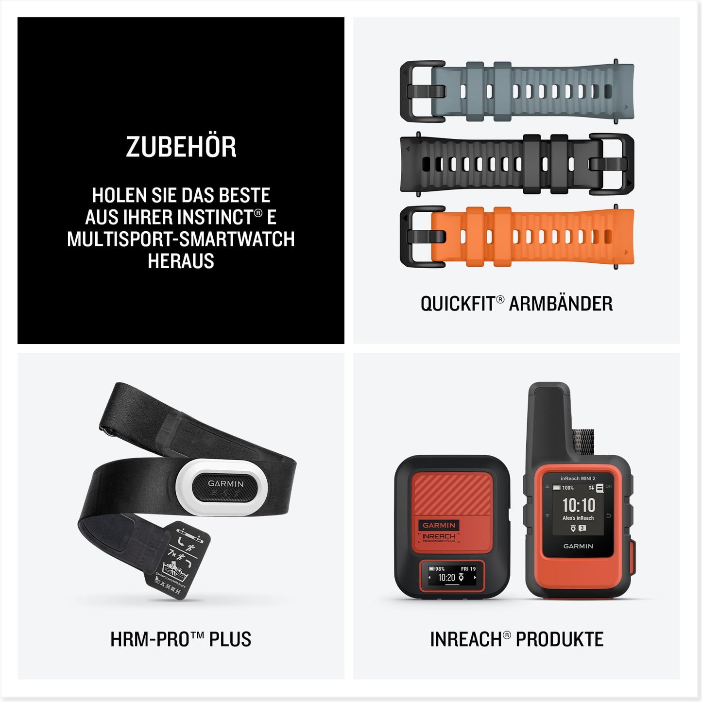 Garmin Instinct E 40mm – GPS multisport smartwatch, 0.86" display, up to 14 days battery life, 60+ sports apps, coach, multi-satellite reception, notifications - 010-02932-01