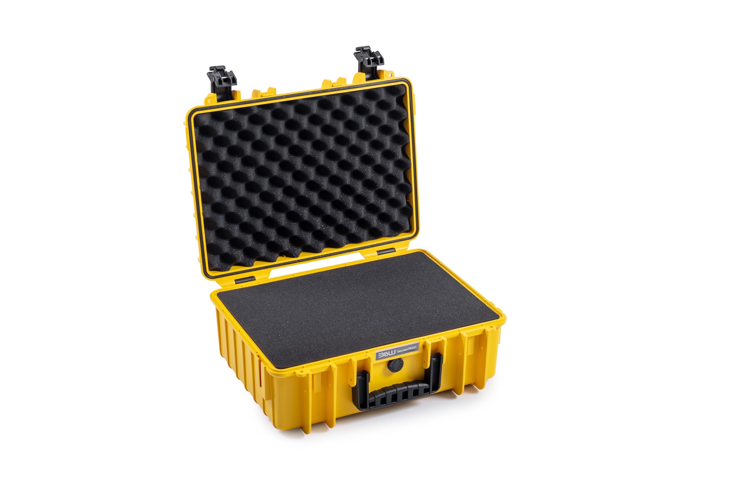 B&W International multi-purpose case Outdoor 5000 (PP.221) yellow - with cube foam - waterproof (IP67), dustproof, impact-resistant, extremely robust - 5000/Y/SI