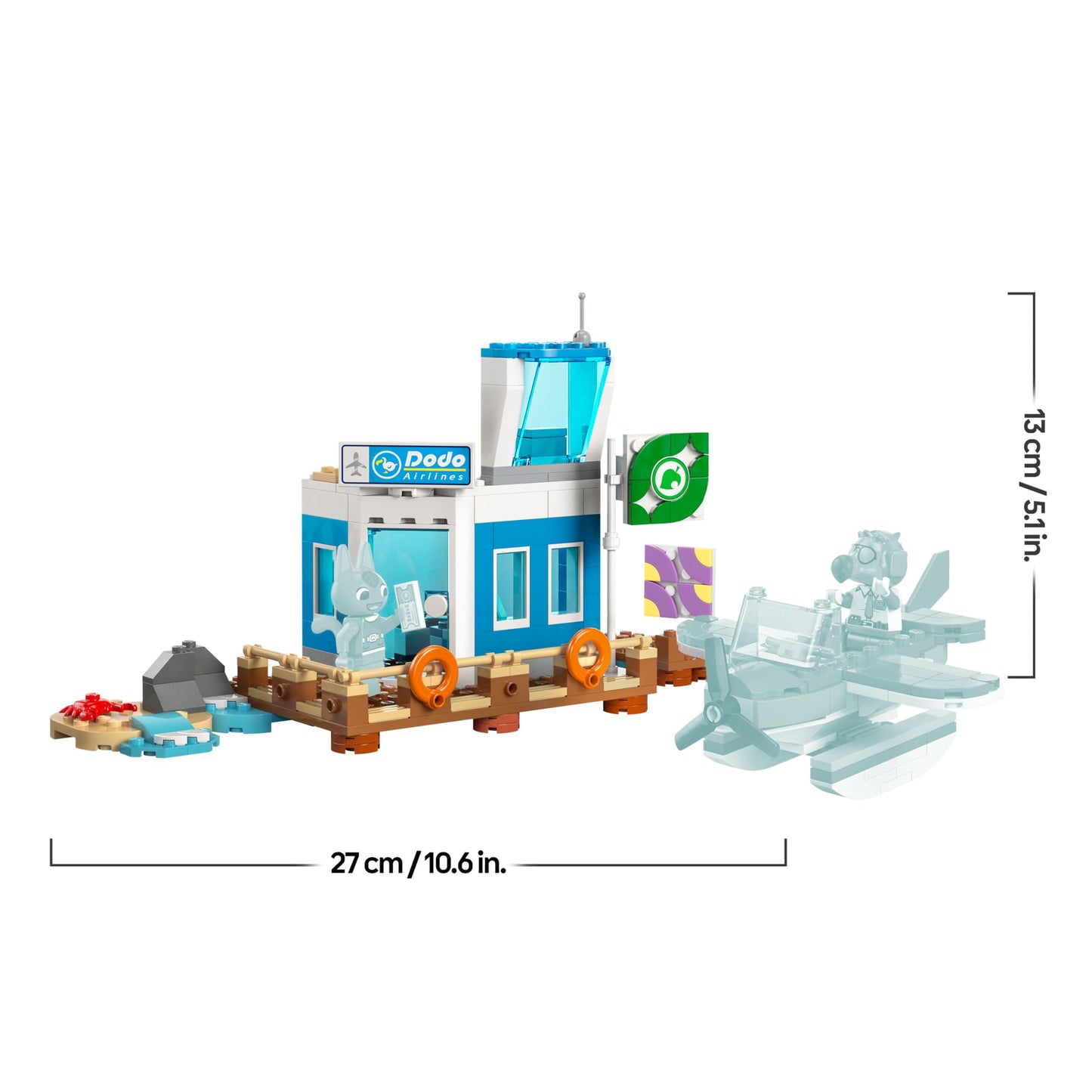 LEGO Animal Crossing Fly with Dodo Airlines Video Game Playset Airport Toy Seaplane and Pilot Minifigure Gift for Girls and Boys Ages 7+ 77051