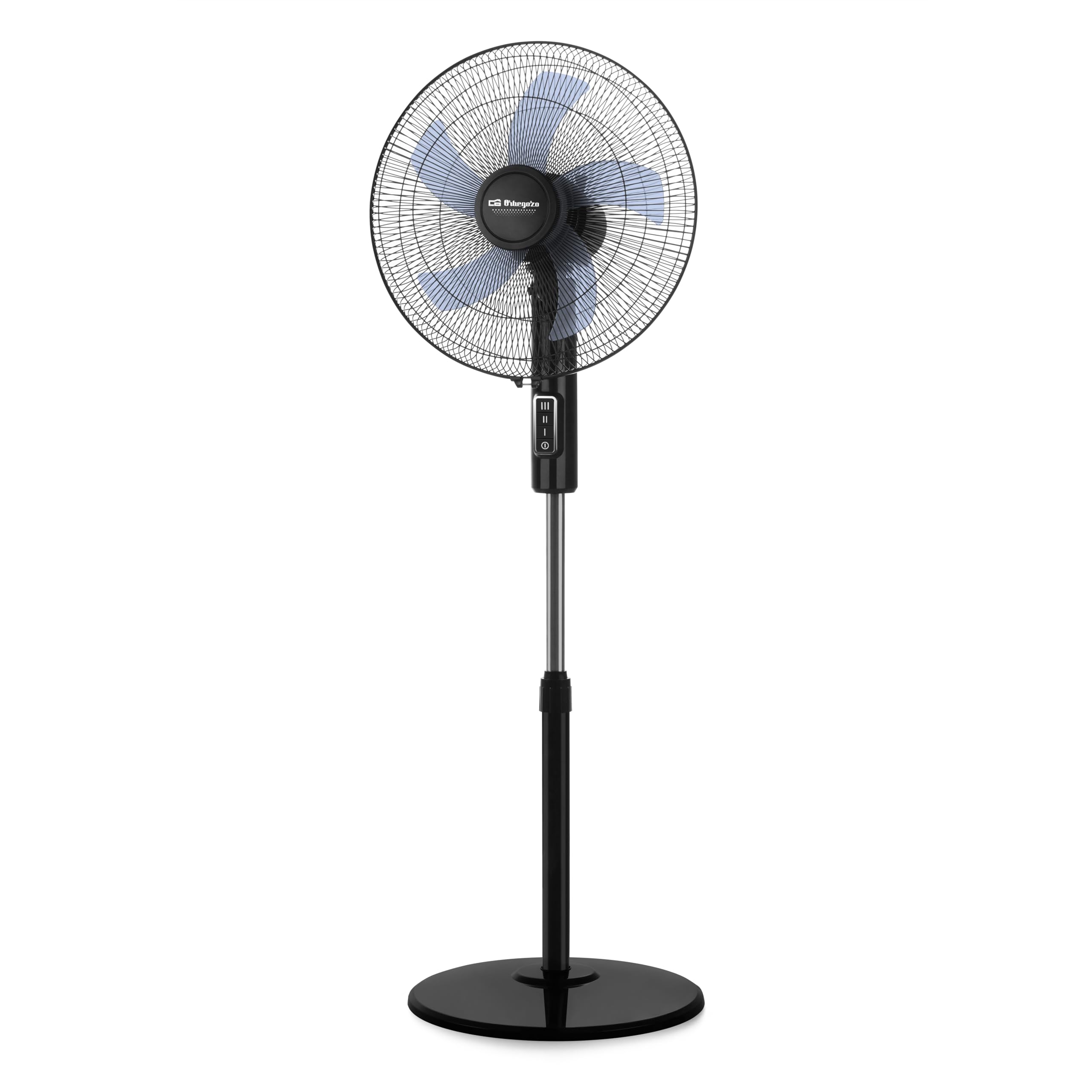 Orbegozo SF 1140 Pedestal Fan 3 Speed Quiet Swivel Head Height Adjustable 45W Black