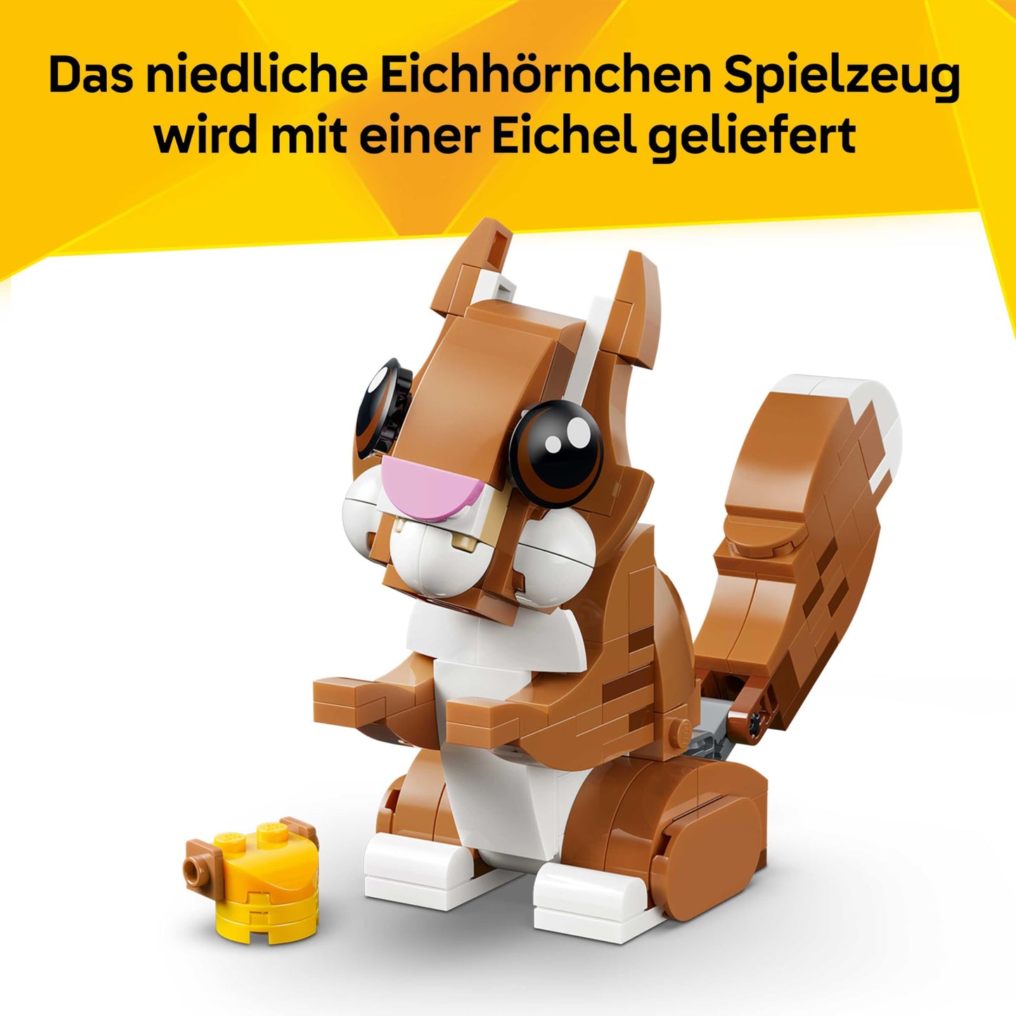 LEGO Creator 3in1 Cute Animals: Playful Puppy Dog Toy - Pet Animal Figure Transforms into a Squirrel or Duck - Creative Birthday Gift for 8+ Year Old Girls & Boys - 31382