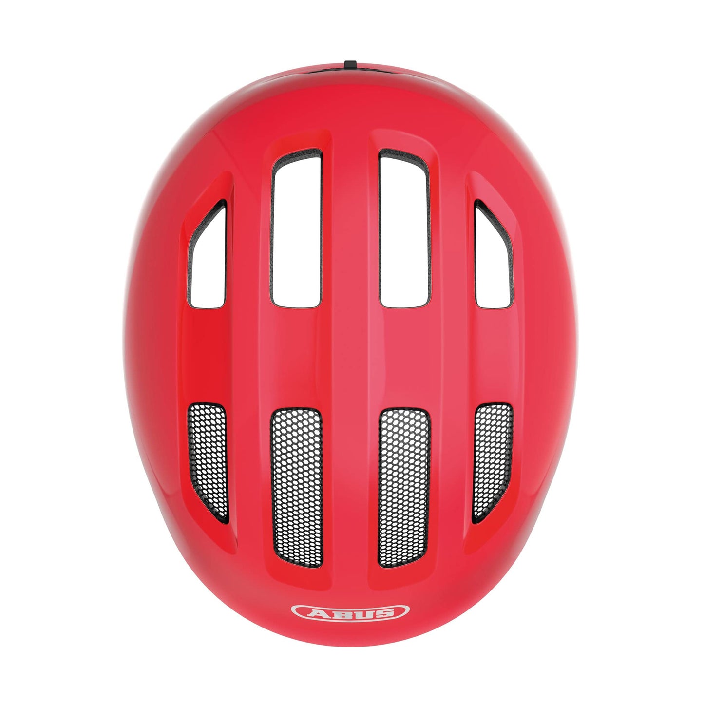 ABUS children's helmet Smiley 3.0 - bicycle helmet with a deep fit, child-friendly designs and space for a braid - for girls and boys - shiny red, size S - 67273