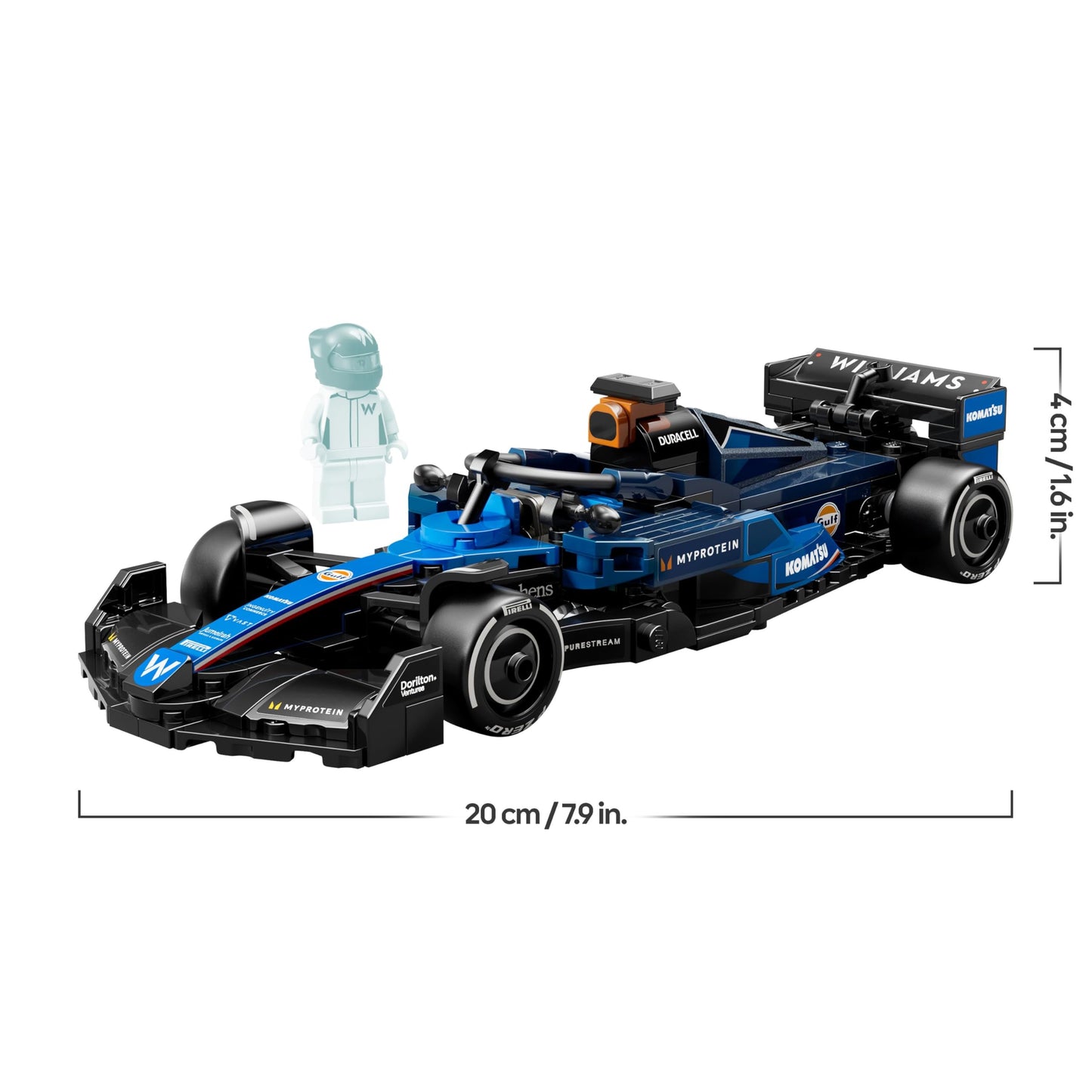 LEGO Speed Champions Williams Racing FW46 F1 racing car - toy with Formula 1 minifigure to collect - gift for boys and girls aged 10 and over and adult motorsport fans 77249