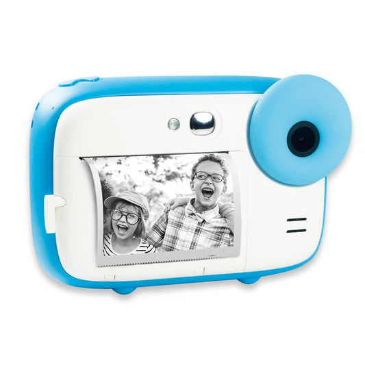 AGFA Photo Realikids Instant Cam – Cameră instant pentru copii, foto/video, display LCD de 2,4 inci, port Micro-SD, acumulator litiu, oglindă pentru selfie și filtre foto – Albastru - ARKIC-BL