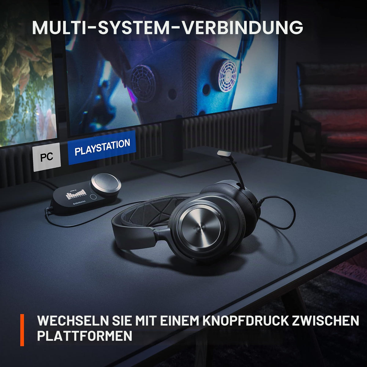 SteelSeries Arctis Nova Pro - Multi-System Gaming Headset (PC, PS5, Switch 2 & more) - Hi-Res Audio - GameDAC Gen 2 with ESS Sabre QuadDAC - 360° Surround Sound - ClearCast Gen 2 Microphone - 61527