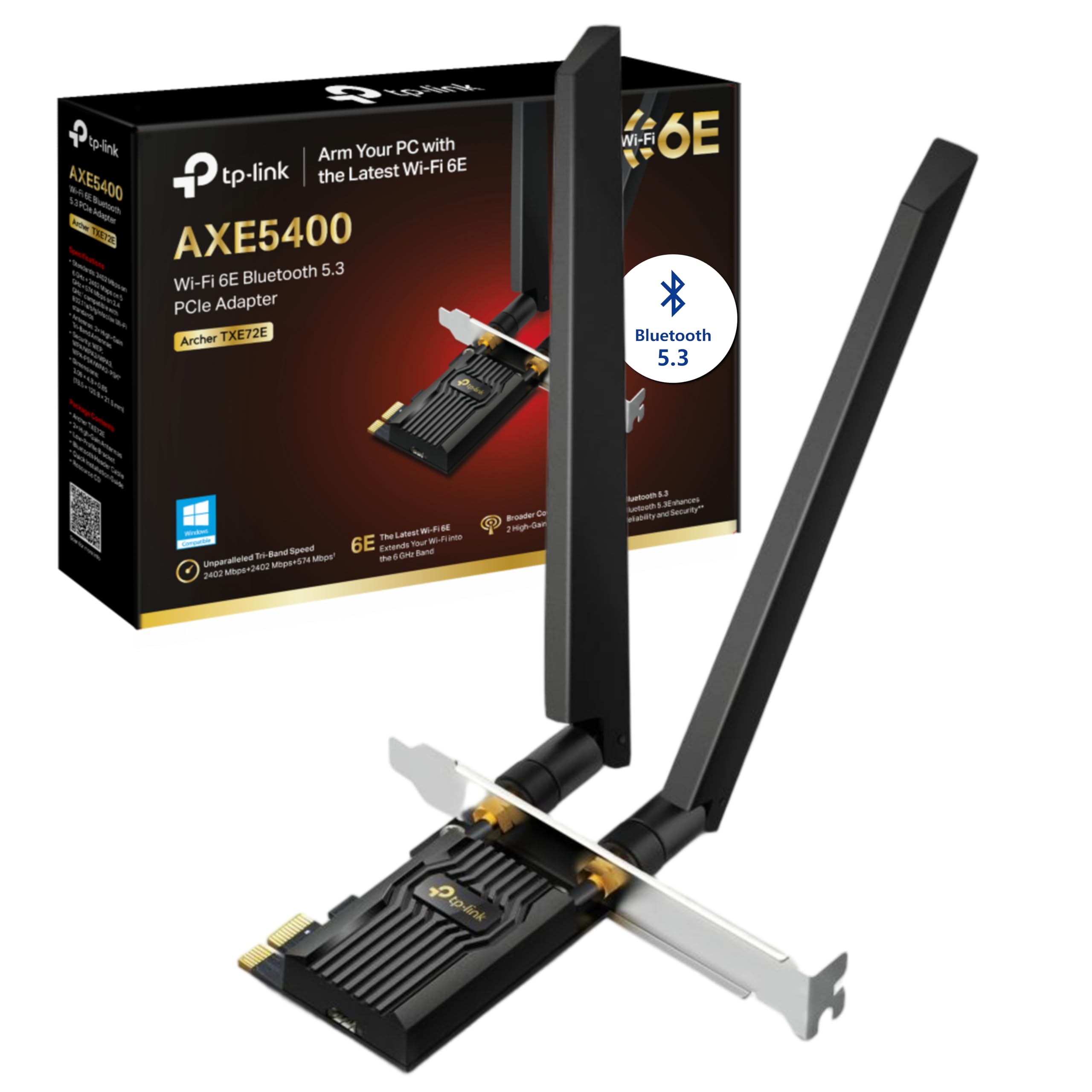 Tp-Link AXE5400 Wi-Fi 6E Bluetooth 5.3 PCIe adapter Archer TXE72E